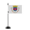 Drapeau De Table - Saint-Barthélemy - 14 X 21 Cm - Polyester - Mât En Plastique - Impression Recto/verso