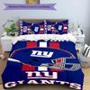 3pcs New York Giants logo pattern bedding set duvet cover set includes duvet cover &pillowcases, perfect all season bedroom decoration & gift