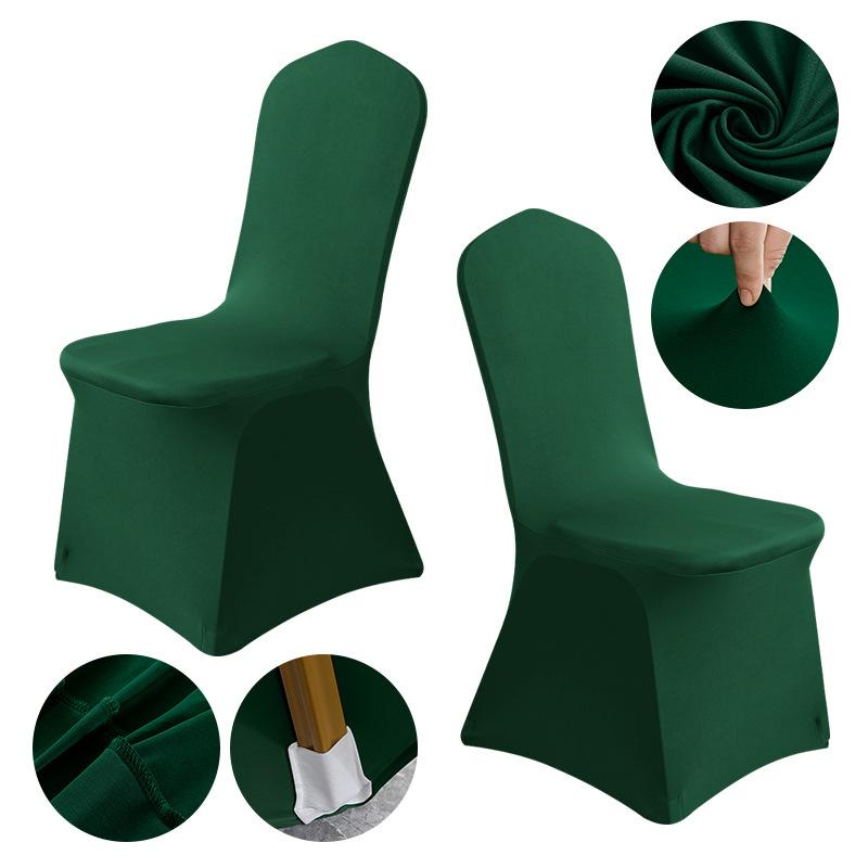 White Elastic Chair Cover with Bow for Wedding Banquet Hotel Event Full Slipcover One-Piece Design