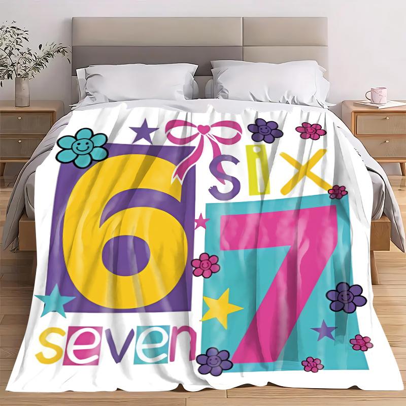 Number 67 Printed Blanket - A comfortable bed cover suitable for all seasons, ideal as a Christmas/Birthday gift