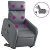 VidaXL Fauteuil Inclinable de Massage Électrique, Chaise de Relaxation avec Dossier et Repose-pied Réglables, Siège de Salon 3206773