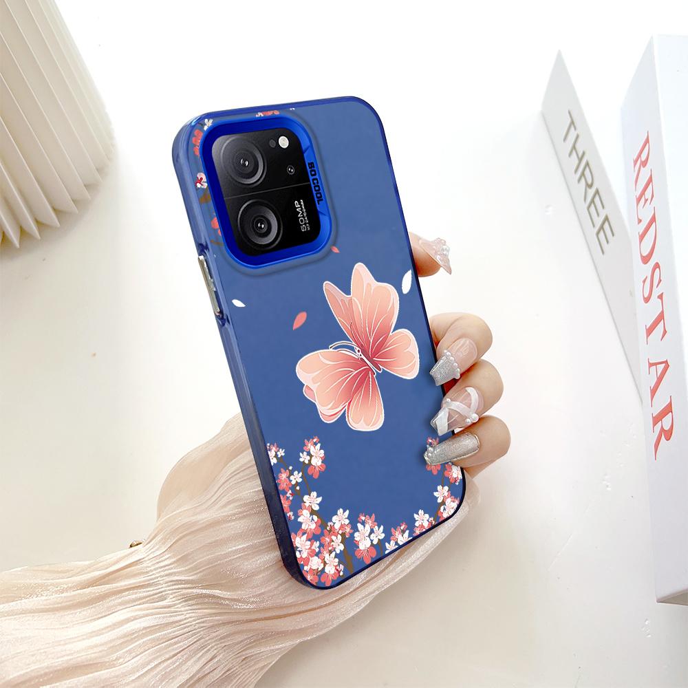 Окрашенный узор, цветной серебристый, двухсторонний, жесткий, противоударный чехол для телефона Xiaomi Redmi Poco