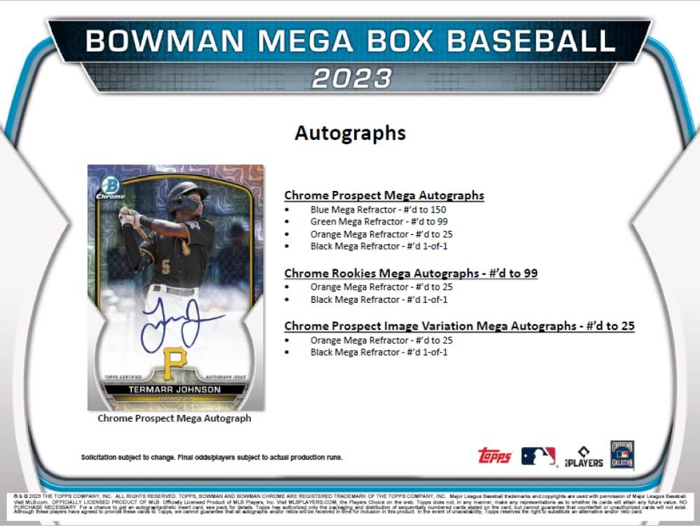 2023 Topps Bowman Mega Box Bowman Mega Box