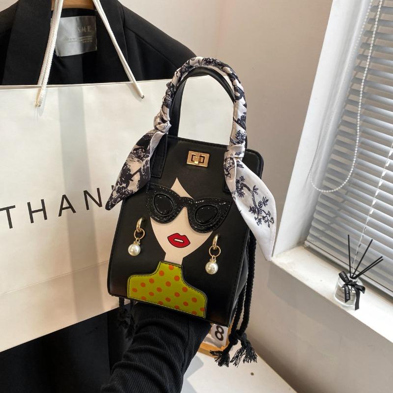 Модная осенне-зимняя сумка для очков, ретро, через плечо, кроссбоди, с жемчужными заклепками, премиальная текстура, женская сумка