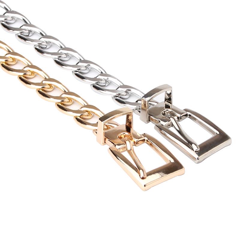 Женский металлический пояс-цепочка в панк-стиле - корейский модный аксессуар для платьев и брюк
