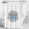 Bathroom Thickened Waterproof Curtain Mildew Proof Shower Curtain Shower Partition Curtain Shower Curtain Bathroom Curtain Free Perforation