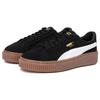 Puma Замшевые кроссовки на платформе, удобные низкие кроссовки, женские кроссовки, черные, белые, коричневые 395225-04