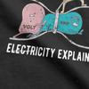 Электричество Объяснение Ом Вольт Ампер Физика Ботаник Футболка Для Мужчин Закон Ома Винтажные Футболки Из Чистого Хлопка Топы Футболки Классические Топы