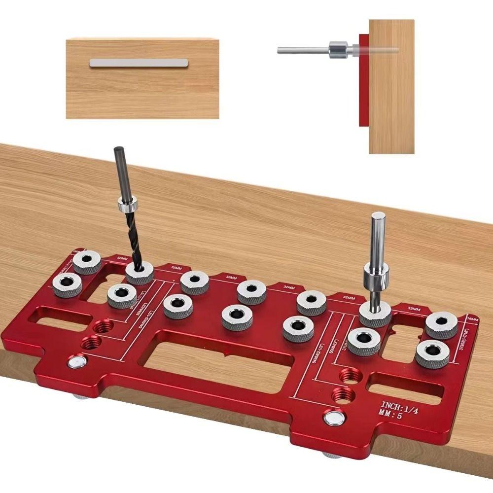 Aluminum Zinc Zinc Alloy Straight Hole Drilling Template Wear Resist Aluminum Pocket Hole Jig Kit Cabinet