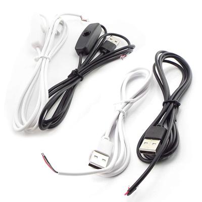 5 В постоянного тока 2-контактный 1 м USB-удлинитель Разъем источника питания Провод светодиодные чипы свет 501 переключатель включения/выключения электрический для светодиодного освещения
