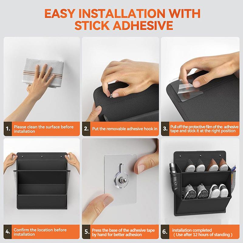 Rv Shoe Storage With Adhesive Tape Door Shoe Rack With Large Deep Pockets Suitable For Campers Narrow Space Wardrobe Storage