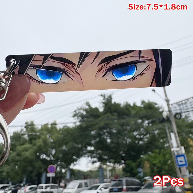 2/9 шт. Аниме Брелок для карточек Клинок рассекающий демонов Украшение Кавайная девушка Акриловые аксессуары для рюкзака Мультяшный сувенир Портативная игрушка Подарок