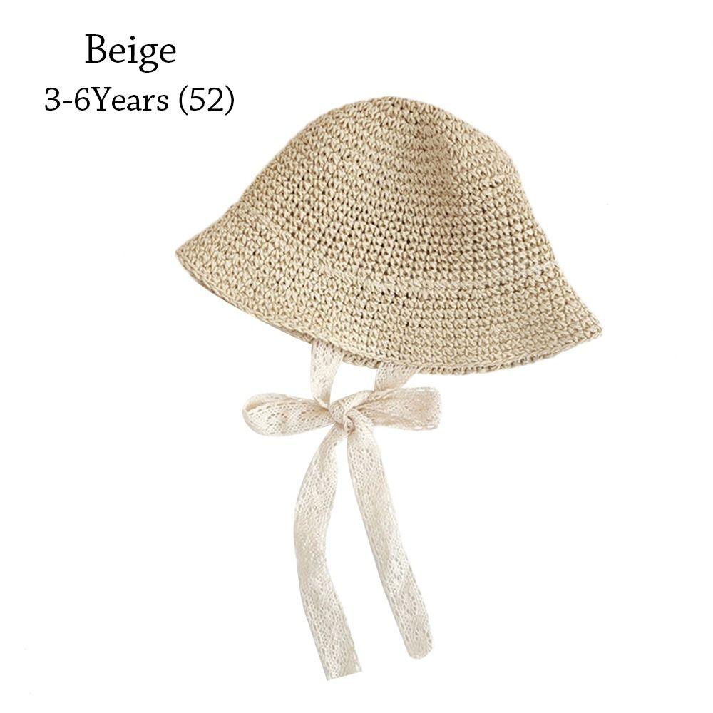 Summer Sun Protection Princess Panama Cap Straw Cap Beach Hat Lace Baby Hat