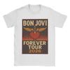 Harajuku T Shirt Summer Bon Jovi Keep The Faith World Tour  Cotton Tshirt for Unisex Awesome Wholesale Short Sleeve Tees