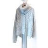 Women's High-Neck Sweater Coat - 2026 Autumn/Winter Loose Lapel Outerwear, Thick Knit Cardigan, Trendy Lazy Style
