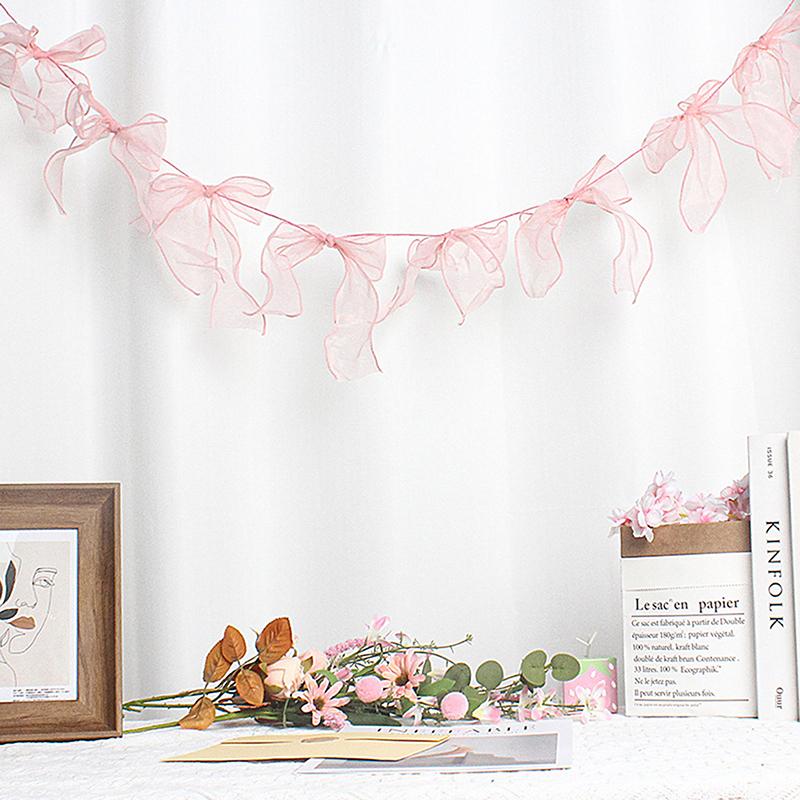 Розовый баннер с бантом, подвесной кулон, гирлянды для девочек, украшение для принцесс на день рождения, вечеринка по случаю рождения ребенка, свадебная вечеринка, фотофон