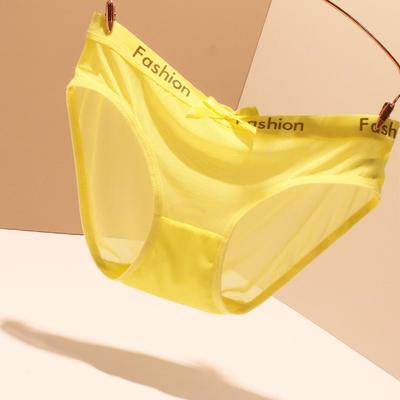 2025 Европейские и Американские Сексуальные Кружевные Трусики с Бантиком с Низкой Посадкой Прозрачные для Женщин