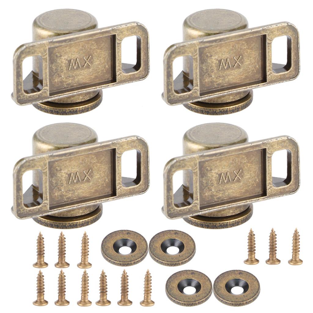 4 шт. Винтажные магнитные дверные защелки из цинкового сплава, фурнитура, аксессуары для шкафа, зеленый