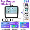 2 Din Android 12 автомобильный радиоприемник для Focus 2 3 Mk2 Mk3 2004 - 2011 мультимедийный видеоплеер GPS 4G Carplay Auto Stereo DVD QLED RDS DSP