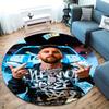 Leo Messi Round Area Rug,Carpet Rug for Living Room Bedroom Sofa Playroom Decor,Non-slip Floor Mat