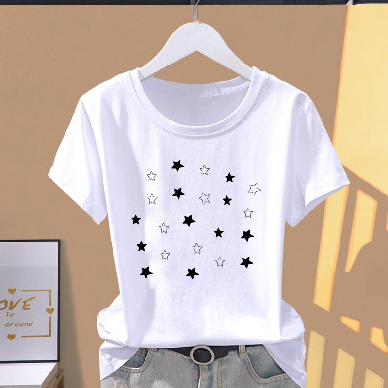 Asian Size-Print Graphic Tee Butterfly Cartoon Trend Ladies Female T Clothing Casual Women's Summer Top Fashion Short Sleeve T-shirt