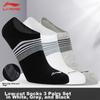 Li-Ning Socks, Short Socks, Boat Socks (3 Pairs), Low-Cut Badminton Basketball Socks, Running Anti-Slip Breathable Sports Socks, Unisex Socks