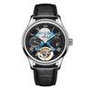 Часы HAOFA Tourbillon с механическим автоматическим заводом, дисплеем энергии, полым циферблатом, фазой Луны, стильным календарем, роскошным сапфировым стеклом, популярным водонепроницаемым подарком