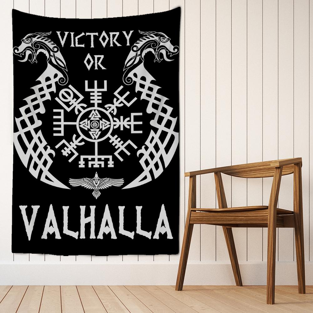 Череп Руна Арт Гобелен Настенный Психоделический Колдовство Тапиз Таро Демон Полиэстер Фон Ткань Декор