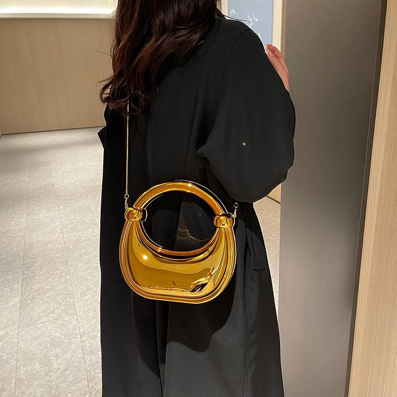 Акриловая сумка-коробка 2025 новая европейская и американская мода конфетный цвет интернет-знаменитость женская цепочка кроссбоди сумка-пельмень тренд