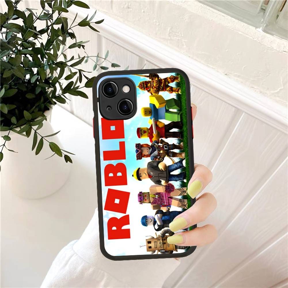 Чехол для телефона EZ27 R-Robloxs для iPhone 16 15 14 13 12 11 Pro Max 7 8 6 6s Plus Матовый чехол