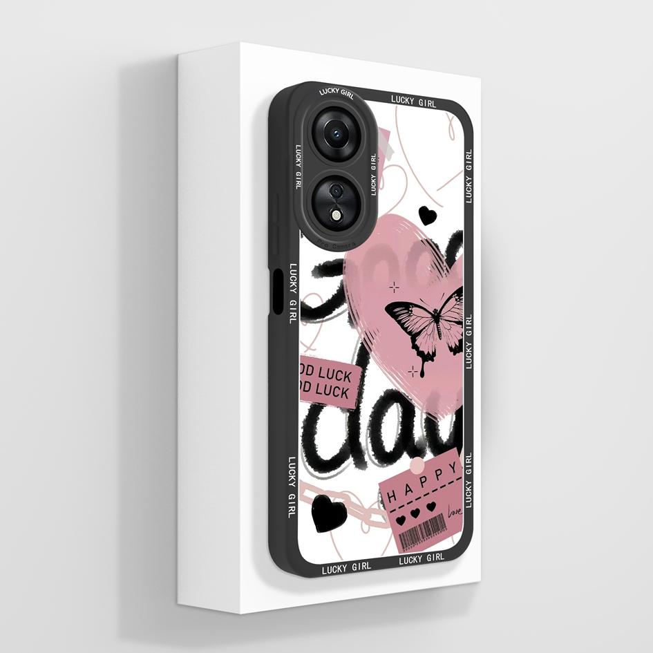 Для Oppo A58 A78 4G 5G чехол Роскошный модный противоударный противоударный противоударный квадратный матовый мягкий жидкий силиконовый протектор экрана для бамперов Oppo