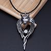Ожерелье BLULANS, чудесный тотем волка в стиле панк, мужское ожерелье из титановой стали, подвеска со стразами, женский подарок