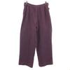 HERMES Made in Italy Linen Wide pants 34 Bordeaux Women Used