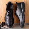 Весна 2025 года, кожаные туфли, мужские повседневные, износостойкие, мягкие, с круглым носком, дышащие, деловые, модельные туфли, мужские туфли для папы