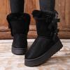 Внешняя торговля большой размер бант зимние сапоги новые зимние трансграничные повседневные толстоподошвенные набивные утолщенные теплые хлопковые сапоги