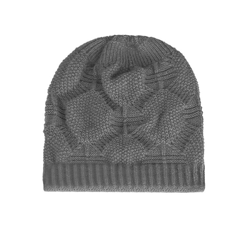 Осенне-зимняя теплая вязаная шапка для мужчин и женщин с узором из конопли, эластичная завитая шерстяная шапка
