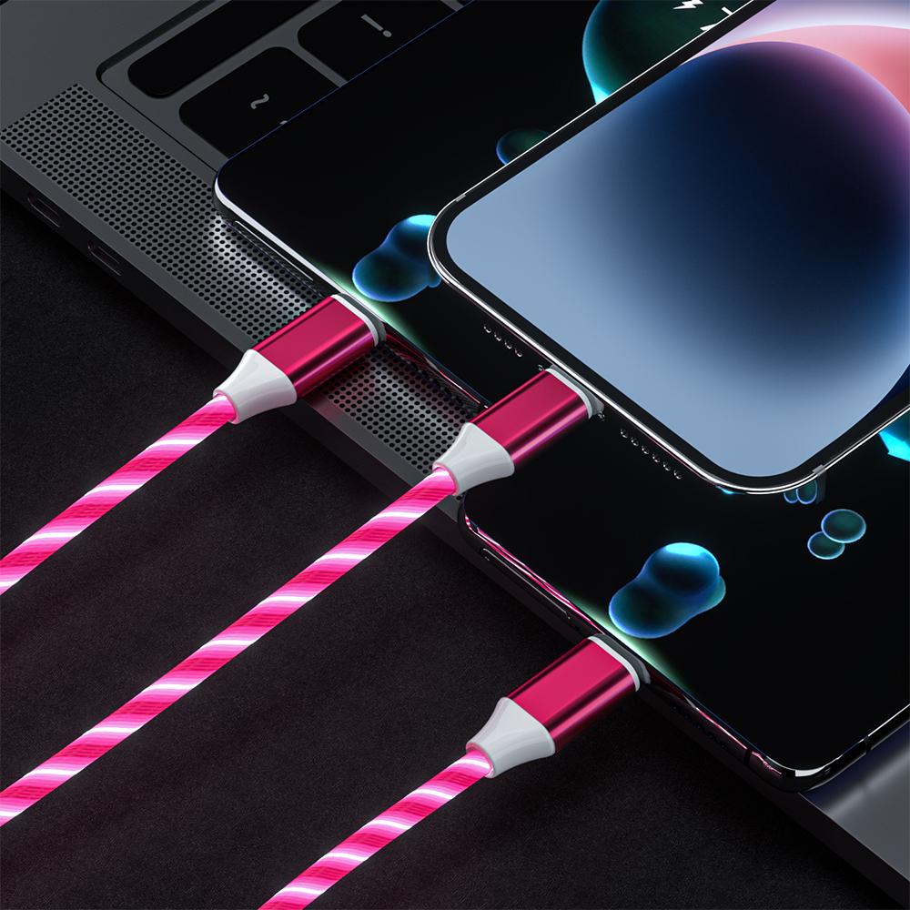 3-в-1 USB-кабель для передачи данных для телефона, кабель для быстрой зарядки