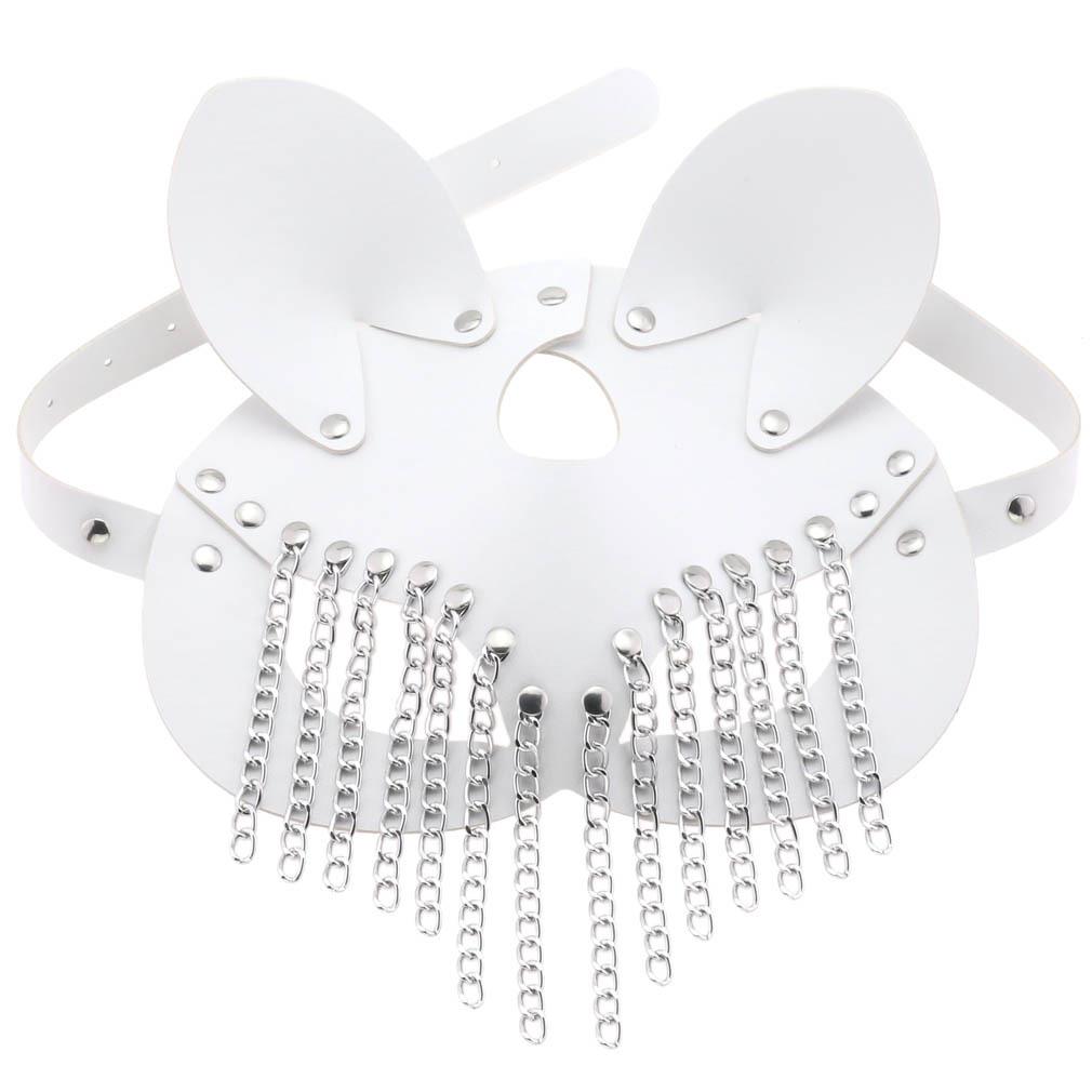 1 шт. Кошачья винтажная маска для глаз с кисточкой на металлической цепочке, регулируемая маска для маскарада из ПУ для вечеринки на Хэллоуин, косплей-декорация