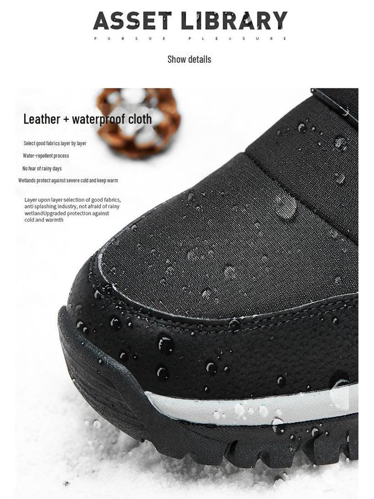 Мужские зимние ботинки Northeast Large с бархатной подкладкой — толстая, теплая хлопковая обувь для походов на свежем воздухе