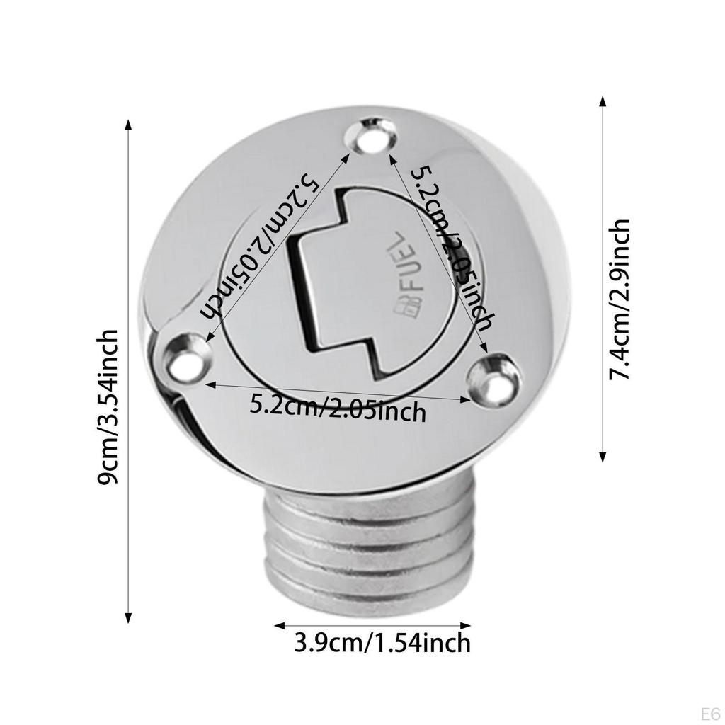 Крышка заливной горловины для палубы лодки, морская фурнитура для шланга 38 мм, удобная, прочная, из нержавеющей стали, для яхт, автофургонов
