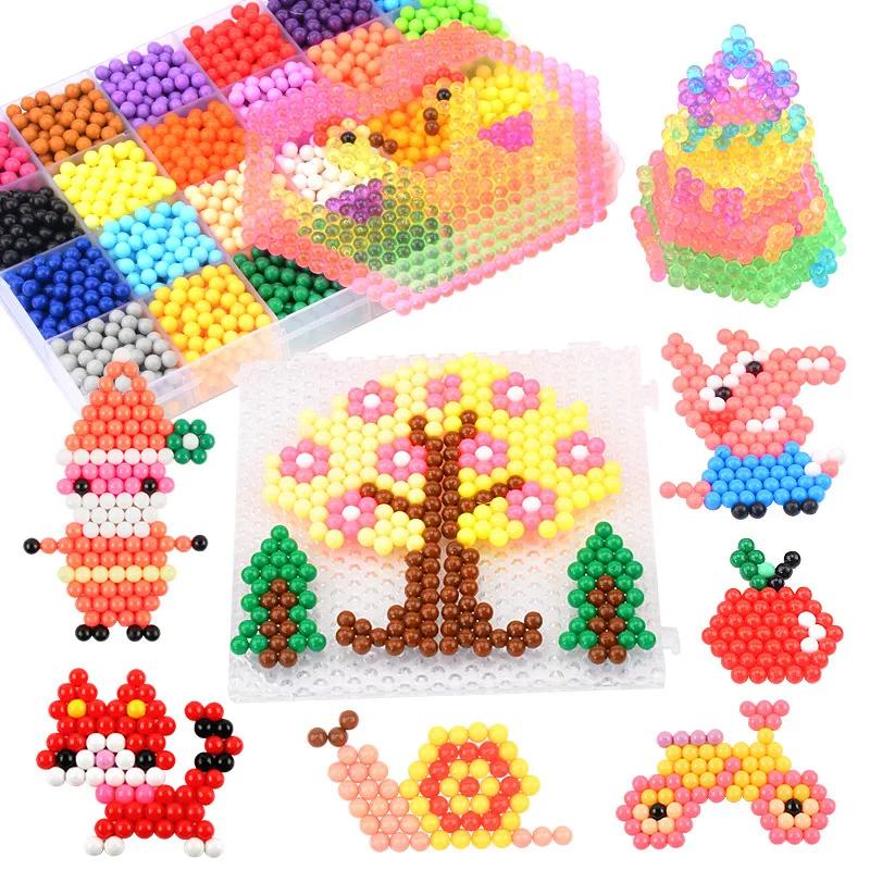 Волшебные водные бусины 5 мм 3D DIY для детей Пазл Детские обучающие и развивающие игрушки Подарки для мальчиков и девочек Набор Монтессори Аквамозаика