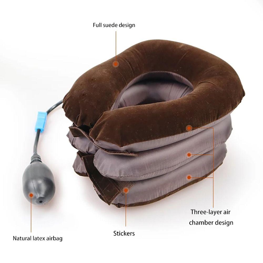 1Pcs 3 Layers Neck Stretcher Inflatable Air Orthopedic Pillow Collar Neck Support