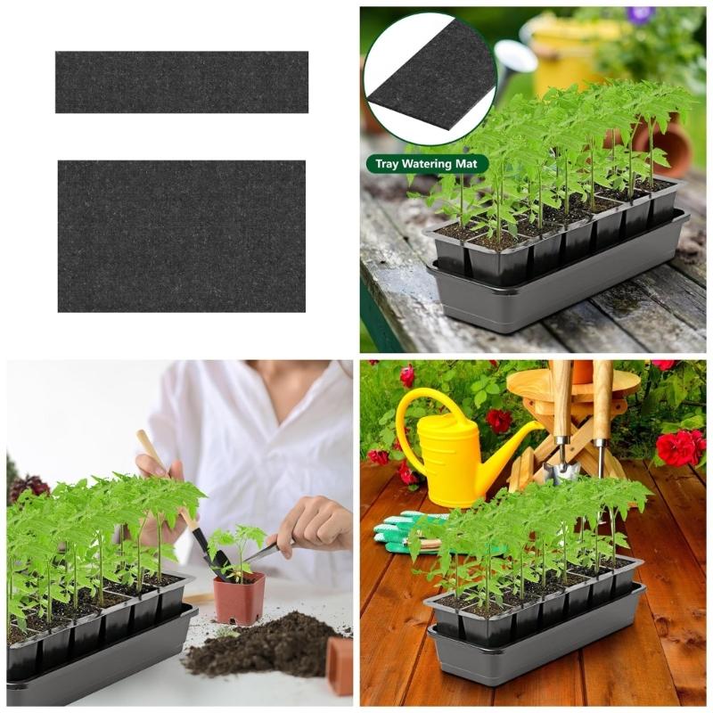 8Pcs Automatic Plant Watering Mat Watering Capillary Mat Felt Plant Water Mat for  Sprouting Hydroponics Plant