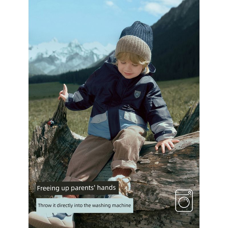Детская трехслойная куртка David Bella для мальчиков и девочек, утепленная флисом и утолщенная, новая зимняя ветрозащитная одежда для малышей