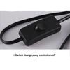 White/Black EU Plug Button 303 Switch Power Cord 2pin Wire Desk Lamp Switch Cable AC 220V Extension Power Cord Switch