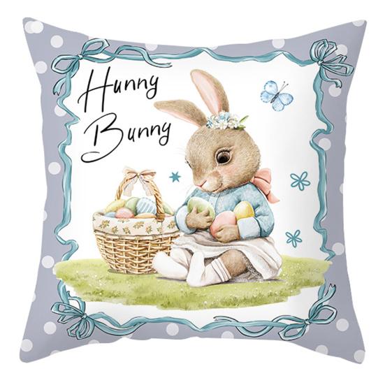 Пасхальный кролик Весенняя наволочка наволочка украшение мягкая износостойкая не выцветающая квадратная