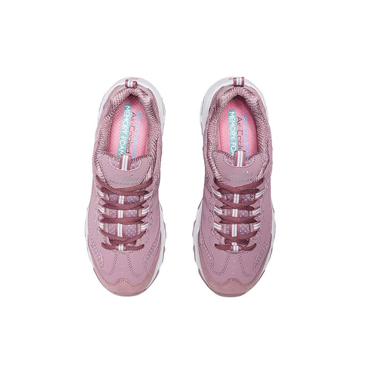 Skechers D'LITES Женские Розовые Низкие Кроссовки Дышащие Легкие Удобные 13142-MVE