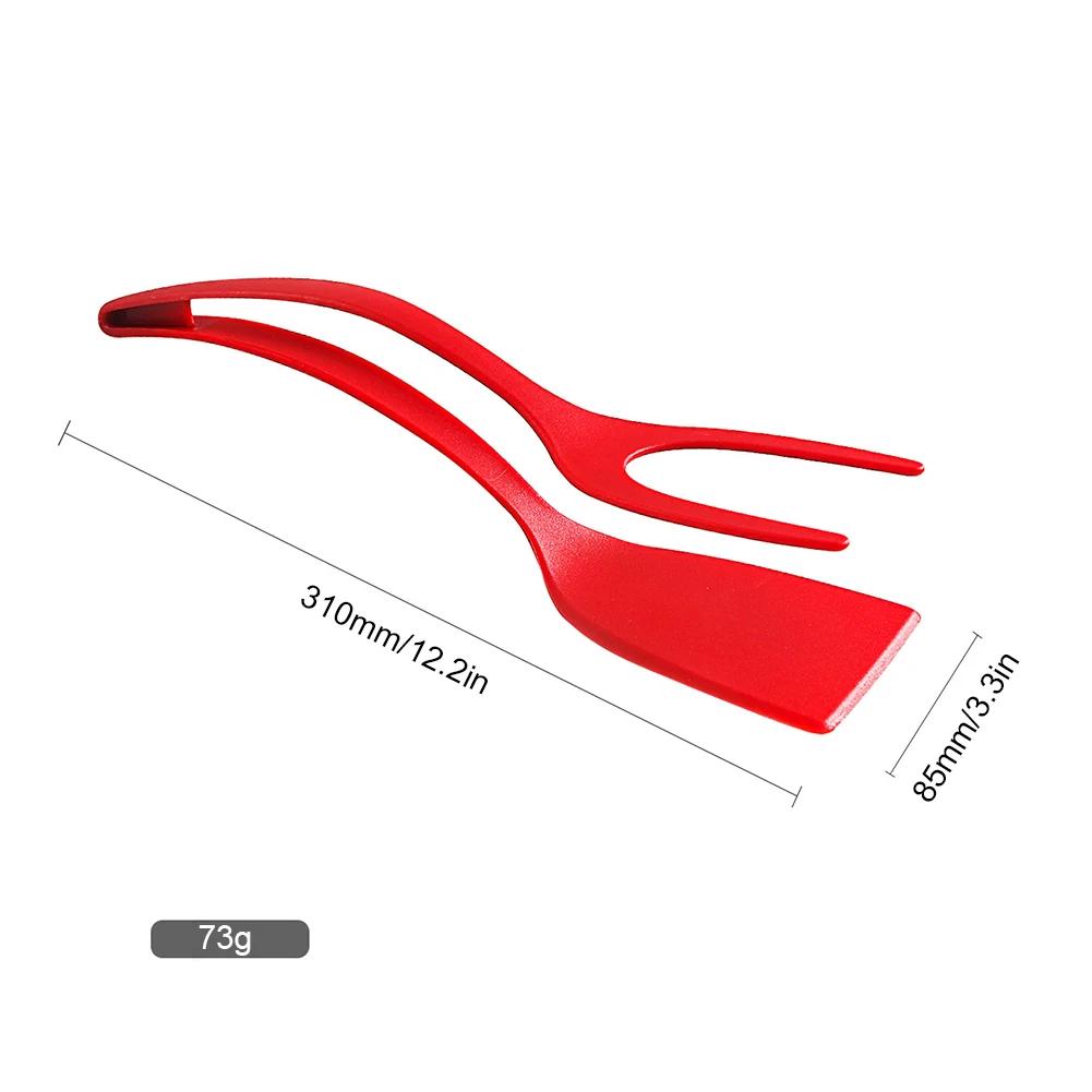 Лопатка для переворачивания яиц 2 в 1 Grip and Flip Лопатка Щипцы Силиконовый инструмент для переворачивания яиц Щипцы для французских тостов с антипригарным покрытием