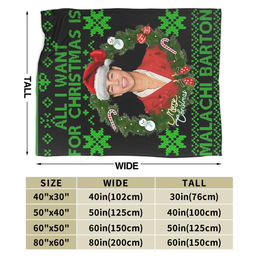 Malachi Barton Throw Blanket for Couch Fuzzy Soft Plush Blanket 50x60 Inch Multi-size Bedspread for All Seasons