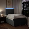 Maison Exclusive - Sommier à lattes de lit avec matelas gris foncé 120x190cm tissu